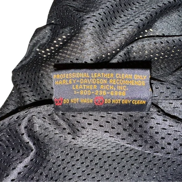 Harley Davidson Women's Cream White & Black Leather Jacket 97002-14W Size Large - Picture 10 of 13